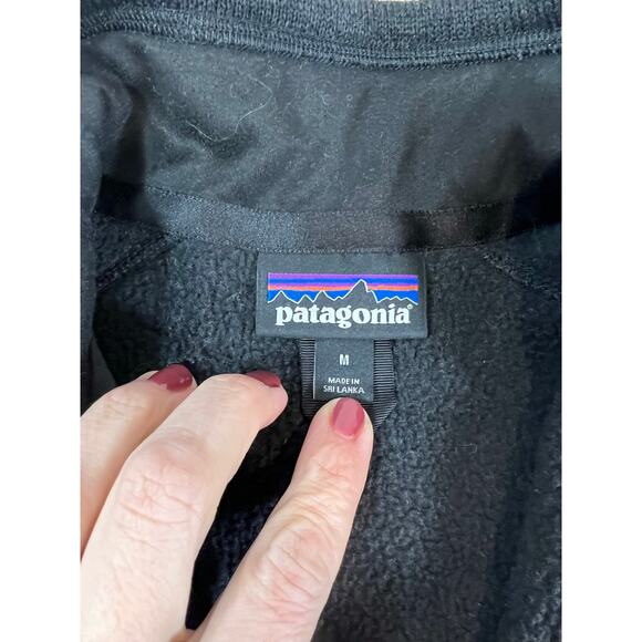 Patagonia Better Sweater Fleece Black Vest Zip Up Womans Size Med - Picture 4 of 6